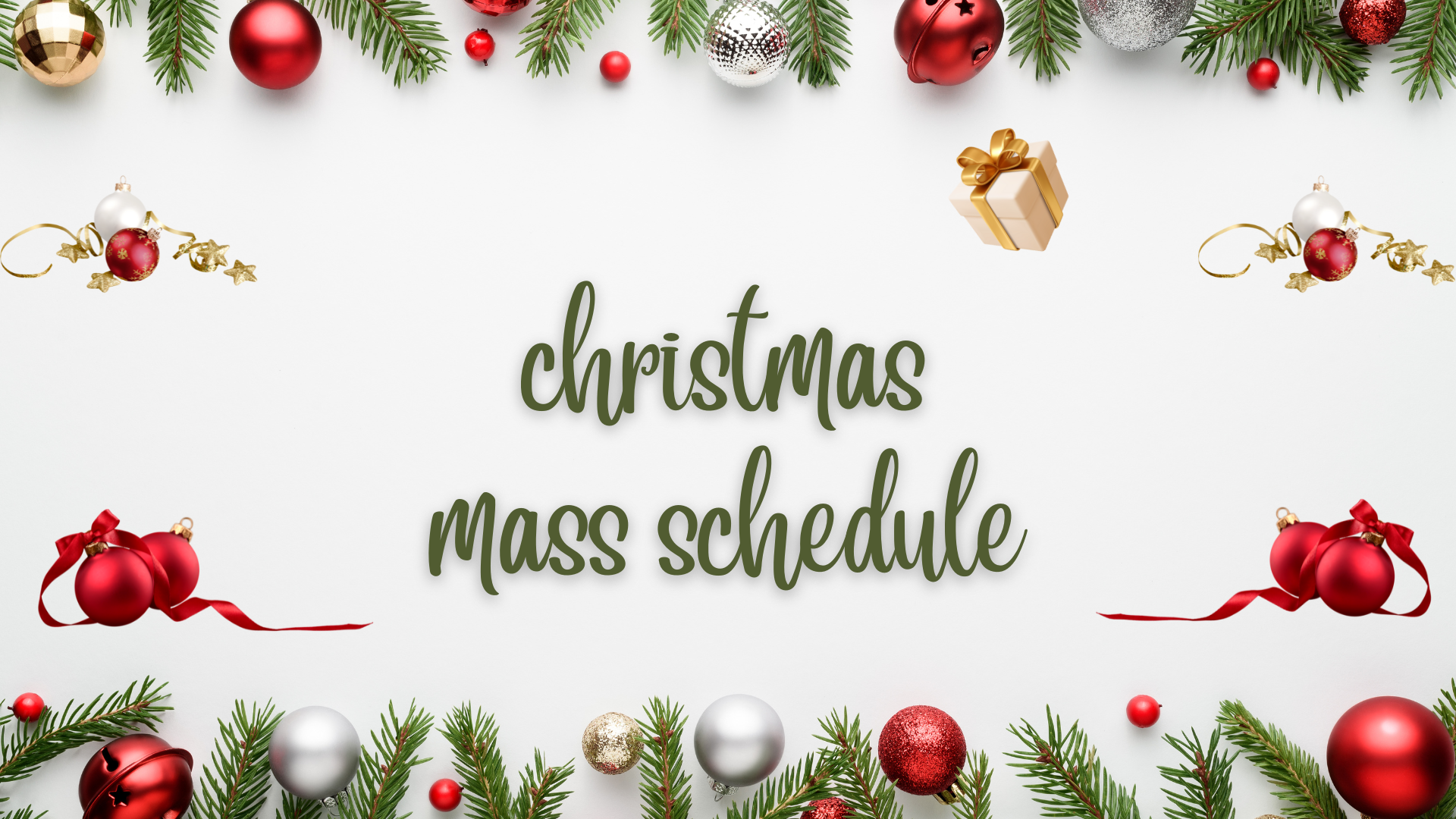 Christmas Schedule 2022 | Calendario de Navidad 2022