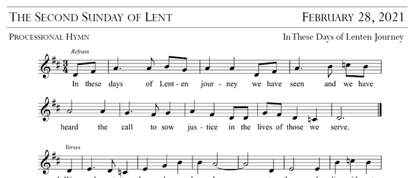 Worship Aid for February 28, 2021 - The Second Sunday of Lent