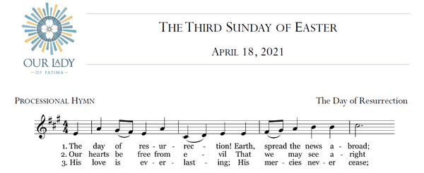Worship Aid for Sunday, April 18