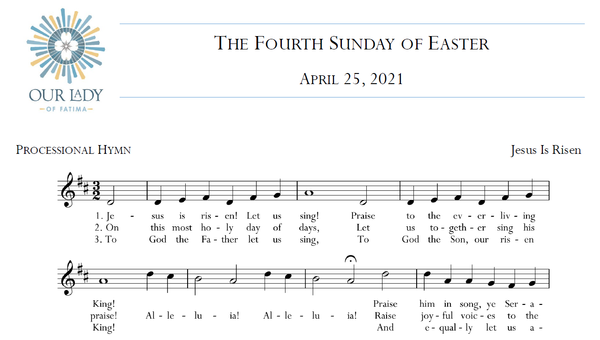 Worship Aid for Sunday, April 25